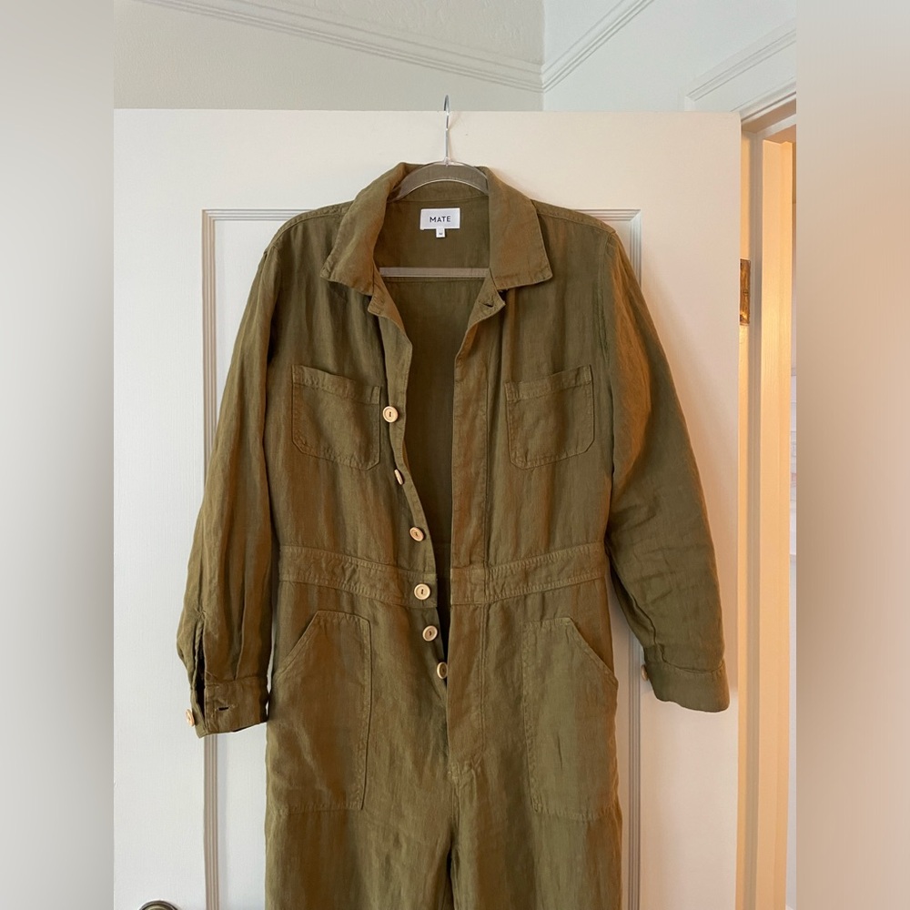 Mate Linen Long Sleeve Jumpsuit